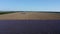 Aerial drone view with wheat and lavender fields