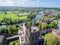 Aerial drone view of Worcester Cathedral