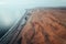 Aerial Dune Textures of Namibian Desert, sunset at Swakopmund, Namibia, Africa