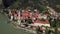 Aerial of Durnstein, Wachau valley, Austria.