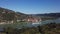 Aerial of Durnstein, Wachau valley, Austria.