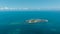 Aerial eagle eye view of Jobo Island in Philippines.