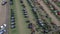 Aerial of an Early Morning View of Opening Day at an Amish Mud Sale Selling Farm Equipment