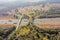 Aerial from ecoduct De Borkeld in Rijssen the Netherlands