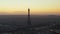 AERIAL: Eiffel Tower,Tour Eiffel in Paris, France Drone view with Beautful Sunset Sky