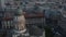Aerial: empty Berlin Gendarmenmarkt Square with view on German Church during Corona Virus COVID19 Pandemic