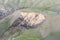 Aerial of Erosion in California Hills