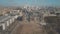 Aerial establishing shot of Berlin involving famous Reichstag building with city geotag, Germany