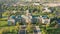 Aerial establishing shot of Montana State Capitol in Helena