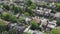 Aerial Establishing shot of a Toronto neighborhood during the summer.