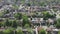 Aerial Establishing shot of a Toronto neighborhood during the summer.