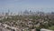 Aerial establishing shot of a Toronto neighborhood during the summer.