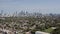 Aerial establishing shot of a Toronto neighborhood during the summer.