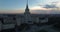 Aerial evening cityscape with Lomonosov Moscow State University, Russia