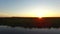 Aerial of the Everglades at dusk