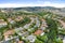 Aerial exterior shot of a luxury home in Calabasas, California.