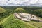 Aerial of the famous Chocolate Hills Complex in Carmen, Bohol, Philippines