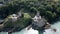 Aerial of Famous UK Sight Seeing Tourist Spot - Dartmouth Castle in Devon