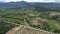 aerial farmland fields