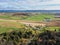 Aerial of Farmland Surrounding Shippensburg, Pennsylvania during