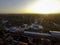 Aerial ferrris wheel in sunset