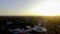 Aerial ferrris wheel in sunset