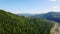 Aerial: flight in Carpathians mountains