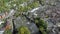 Aerial flight over Llangollen a town in North East Wales aerial view