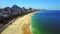 Aerial Fly over Ipanema in Rio de Janeiro City