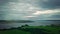 Aerial flyby of Inch Castle, County Donegal