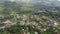 Aerial Flyby SHot of Lushoto Town based in Tanga Region of Tanzania, Remote calm district in Usambara Mountains in East