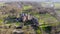 Aerial Flyby view of De Haar castle, Netherlands