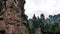 Aerial Flying Near The Rock Pillars In The Zhangjiajie Mountains