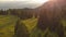 AERIAL: Flying over the towering spruce trees scattered across the mountains.