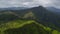 Aerial Flying Peaks Mountains Clouds Kauai Hawaii