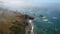 Aerial of Fog, Ocean, and Coastline of Northern California