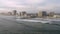Aerial footage in 4k, going around fishing pier in Daytona Beach