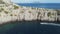 Aerial footage above famous paradise bay in Crimea