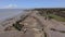 Aerial footage along Atherington and Climping beach in West Sussex