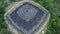 Aerial footage of Borobudur Buddhist Temple