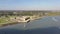 Aerial footage of Castillo de San Marcos in Saint Augustine, Florida