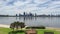 Aerial footage of the city of Perth from Sir James Mitchell Park in Western Australia in Australia