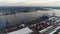 Aerial Footage of Container Terminal on Delaware River