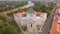 Aerial footage of the Cultural palace in Arad, Romania.