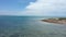 Aerial footage flying over the beach into The Great Australian Bight in regional South Australia in Australia