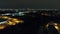 Aerial Footage Flying Towards Philadelphia PA Skyline at Night