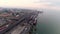 Aerial footage freight yard in Lisbon