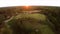 Aerial footage. Lake and forest landscape.