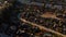 Aerial footage of a mountain viewpoint overlooking West Vancouver and downtown Vancouver at dawn.