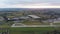Aerial footage of a newly built housing estate in the Middleton area of Leeds in West Yorkshire UK